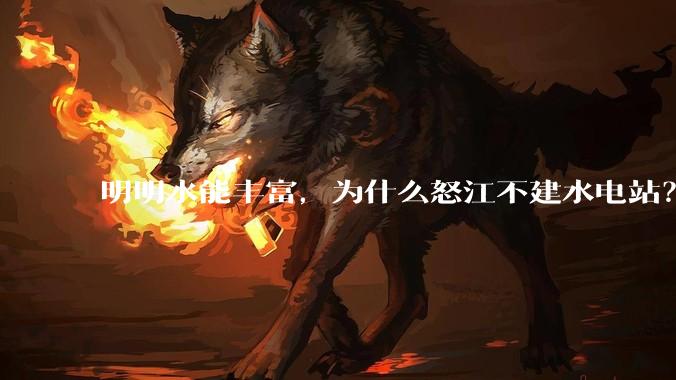 明明水能丰富，为什么怒江不建水电站？